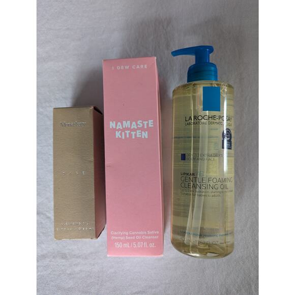 Face Oil Wash Bundle Monastery Sage La Roche Posay I Dew Care Namaste Kitten NEW - Picture 1 of 12